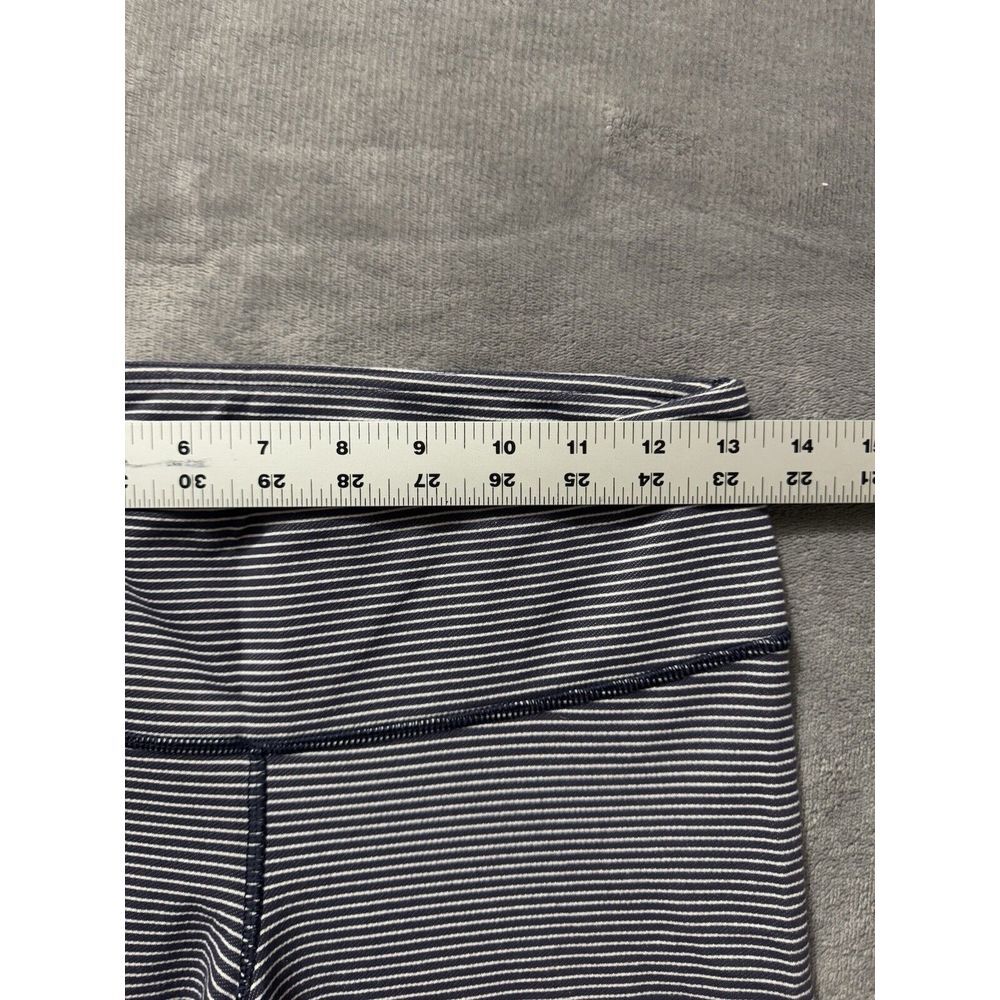 Lululemon Women's Wunder Under Pant Super Stripe Cadet Blue White Size 6 - Picture 6 of 9